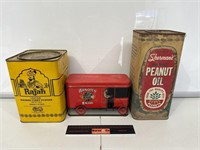 3 x Household Tins Inc. Arnotts, Rajah & Peanut