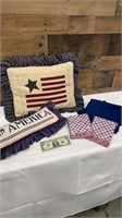 4th of July, America Pillows, Napkins