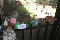 SMALL CRAFT BIRDHOUSES AND FLOWER POTS
