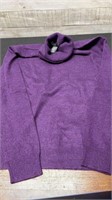 Lord & Taylor 100% Cashmere Purple Sweater Size XL