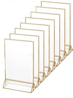 ($89) 8 Pieces Gold Rimmed Clear Acrylic Table