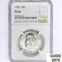 1952 Franklin Half Dollar NGC PF66