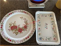 Large Circle MCM signed Maxey Serving Platter lot