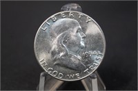 1954 Uncirculated Franklin Silver Half Dollar