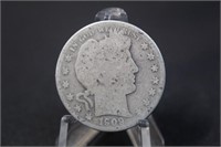 1909-S Barber Silver Half Dollar Better Date