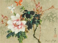 Karl Feng Watercolor "Peony"