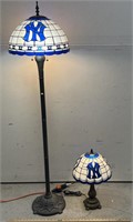 New York Yankees Baseball Stained Glass Lamps