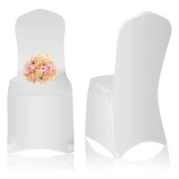 EMART 50 PCS Spandex Chair Cover, White Seat