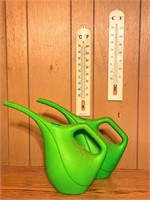 2 Watering Can & 2 Thermometers