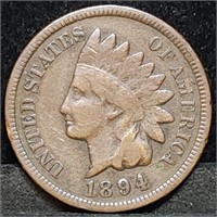 1894 Indian Head Cent Better Date