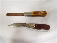 (2) Vintage Barlow Pocket Knives Multi Blades