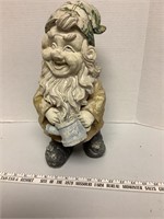 gnome with watering can yard ornament