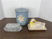 Harkwood Crock, Ceramic Duck and More
