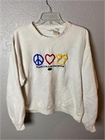 Vintage Peace Love Mickey Mouse Crewneck