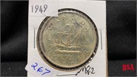 1949 Canadian silver dollar