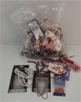 Bag full of jewelry making supplies including