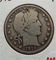 1910 Barber half dollar
