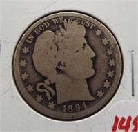 1894-O Barber half dollar