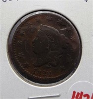 1822 Large cent.