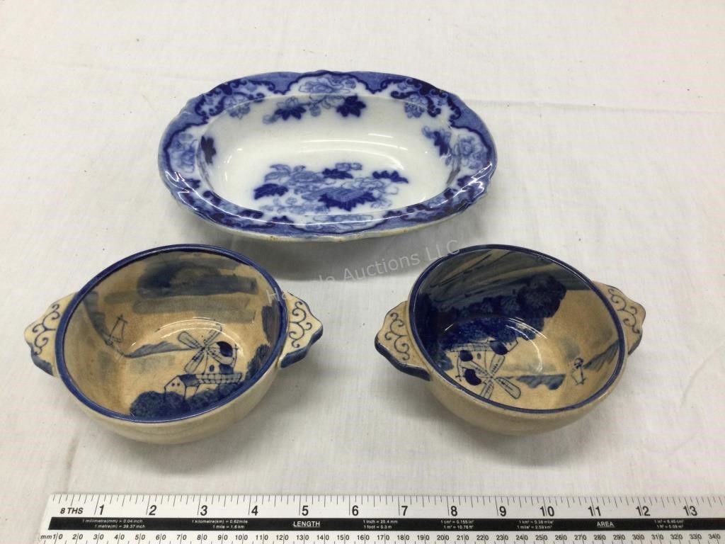 3 marked bowls