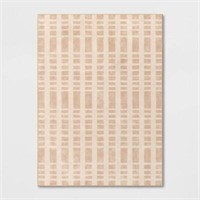 4'x5'6 Washable Checkered Area Rug Tan - RE