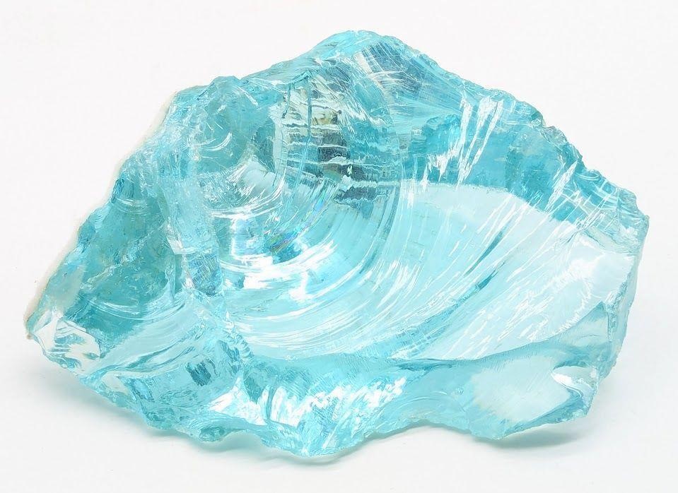 Blue Piece Of Factory Slag Glass