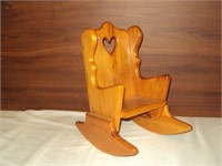 Wooden Doll Rocking Chair 15" Tall