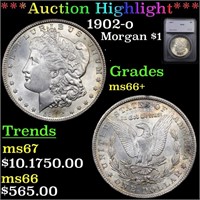 *Highlight* 1902-o Morgan $1 Graded ms66+