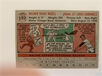Topps Wilmer Mizell baseball card unsigned