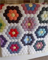 94" x 84" Beautiful Hand Stitched Quilt