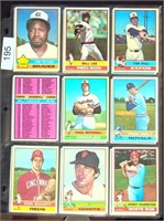 (18) 1976 Topps BB Cards w/ # 400 Rod Carew