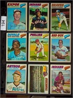 (10) 1977 Topps BB Cards w/ #267 Ray Fosse, +