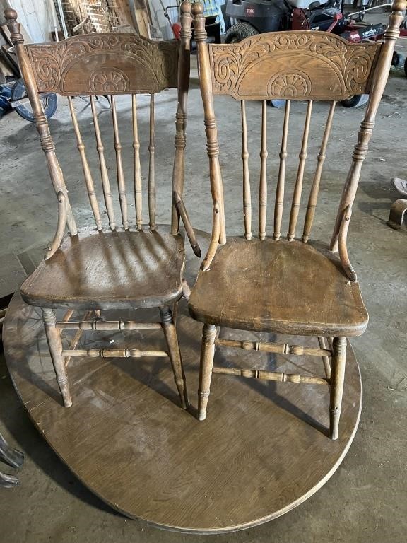 Two (2) wood chairs