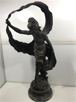French Spelter and Copper Figure of a Maiden w/