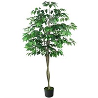 New 6ft Ficus Artificial Tree with Natural Wood