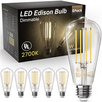 TJOY Edison Light Bulbs 60W Equivalent, Dimmable V