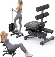 BESVIL Stair Stepper with Bands  Home Gym