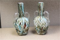 Pair of Art Glass Vases