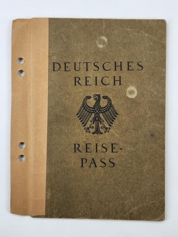 1936 GERMAN PASSPORT WITH PHOTO