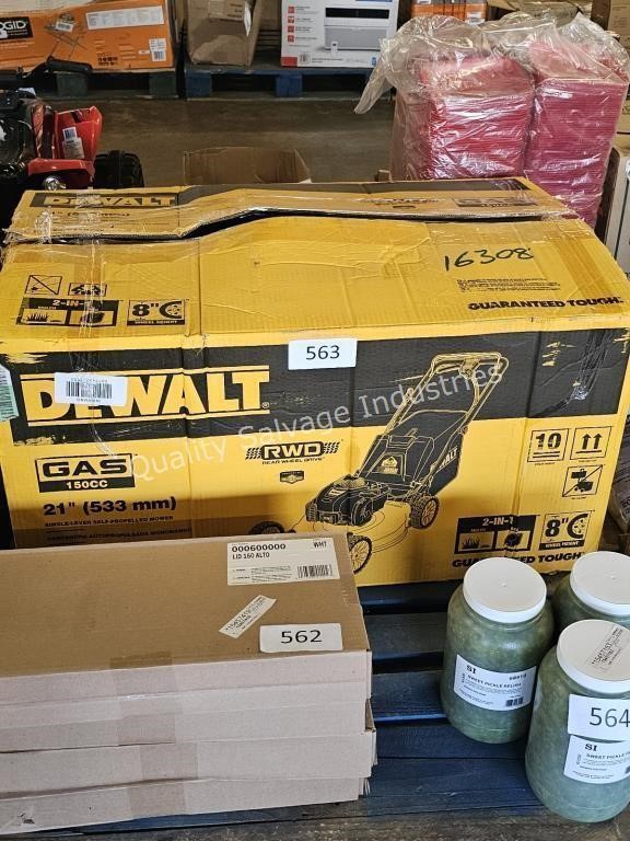 dewalt 21” self propelled gas push mower (used)