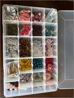 Large Box of beads/findings for jewelry making.