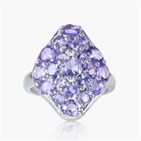 14K WHITE GOLD 2.69CT TANZANITE RING