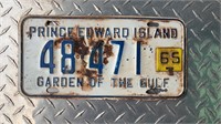 1965 PRINCE EDWARD ISLAND LICENCE PLATE