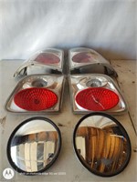 Emergency driving lights and convex mirrors