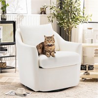 COLAMY Swivel Accent Chair  Upholstered Round