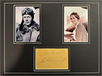 Charles Lindburg And Ameilia Earhart Custom Matted