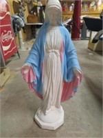 STATUE, "MOTHER MARY", 33" TALL, CAST STONE
