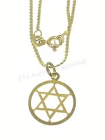 14k Yellow Gold Pendant & Necklace