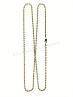 14k Yellow Gold Rope Chain Necklace