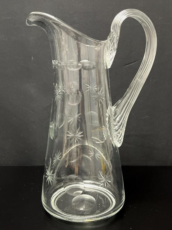 Tall Crystal Stars & Thumb Print Pitcher